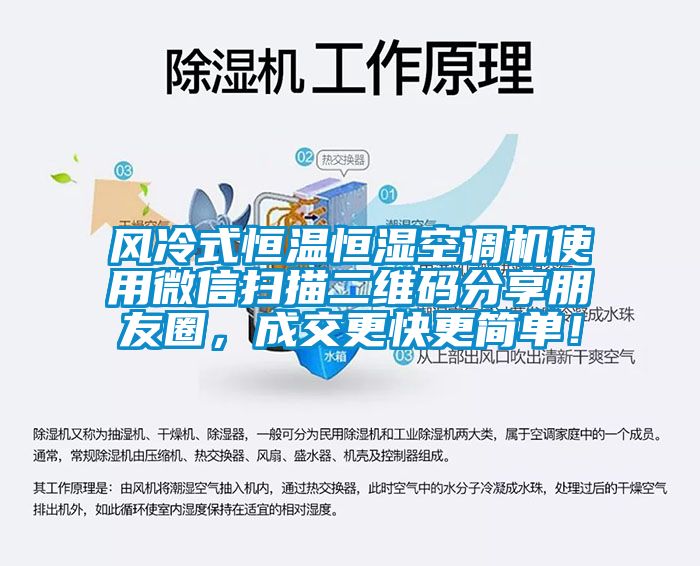 风冷式恒温恒湿空调机使用微信扫描二维码分享朋友圈，成交更快更简单！